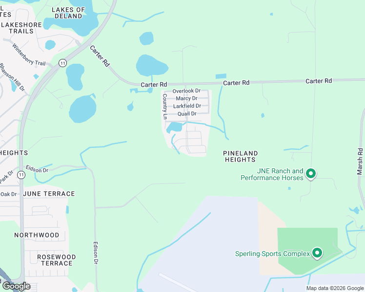 map of restaurants, bars, coffee shops, grocery stores, and more near 925 Mahogany Bend Drive in DeLand