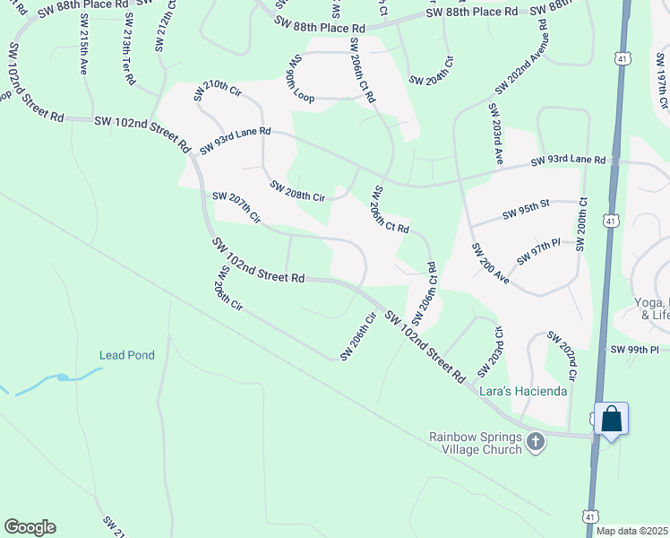 map of restaurants, bars, coffee shops, grocery stores, and more near 20805 Southwest 102nd Street Road in Dunnellon