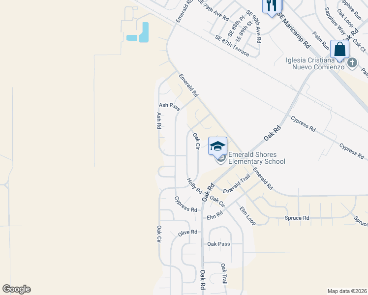 map of restaurants, bars, coffee shops, grocery stores, and more near 32 Holly Road in Ocala