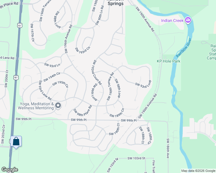 map of restaurants, bars, coffee shops, grocery stores, and more near 9670 Southwest 190th Terrace Road in Dunnellon