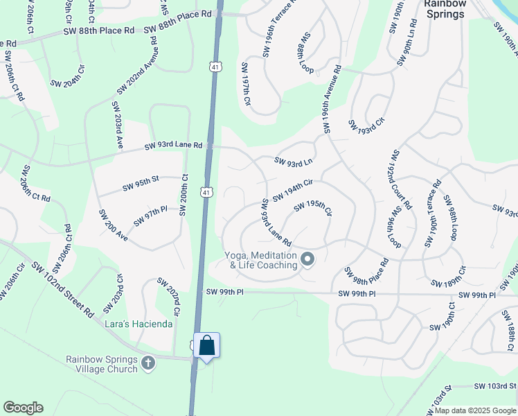map of restaurants, bars, coffee shops, grocery stores, and more near 9600 Southwest 198th Circle in Dunnellon