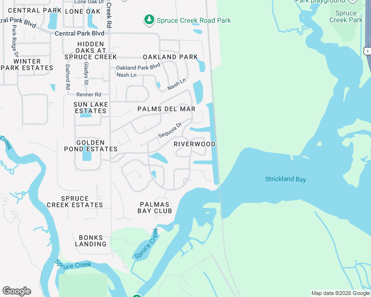 map of restaurants, bars, coffee shops, grocery stores, and more near 6209 Ranier Circle in Port Orange