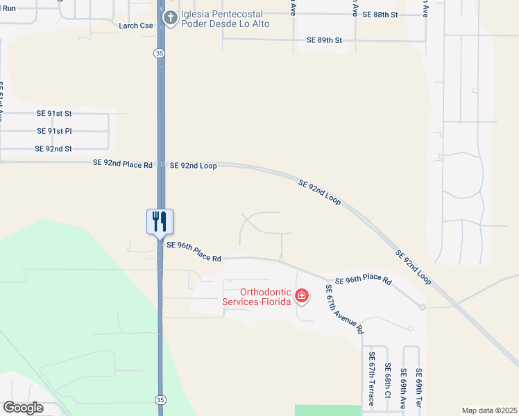 map of restaurants, bars, coffee shops, grocery stores, and more near 9570 Southeast 61st Terrace in Belleview