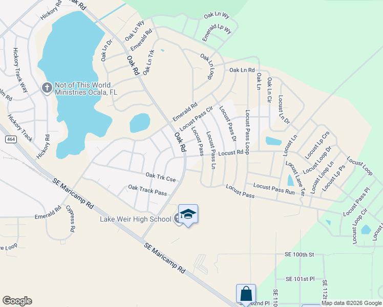 map of restaurants, bars, coffee shops, grocery stores, and more near 921-923 Oak Rd in Ocala