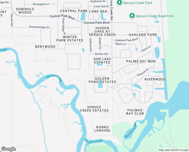 map of restaurants, bars, coffee shops, grocery stores, and more near 6159 Half Moon Drive in Port Orange