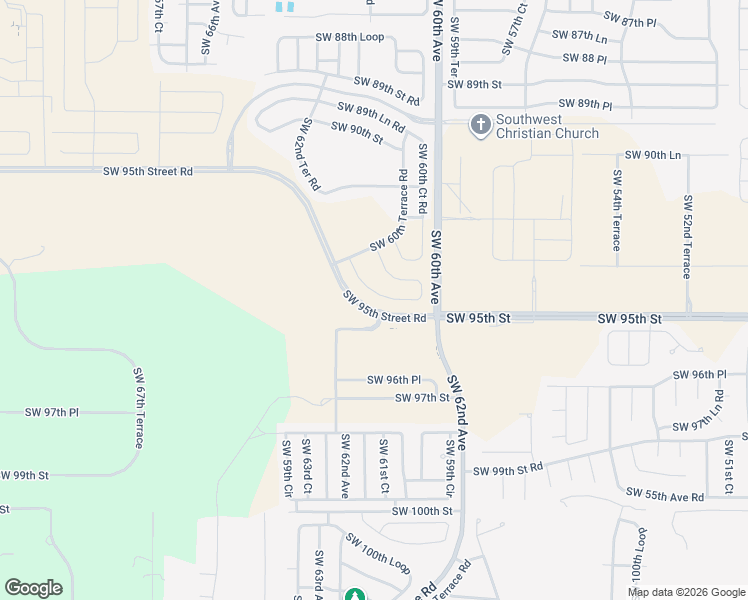 map of restaurants, bars, coffee shops, grocery stores, and more near Southwest 95th Street Road in Ocala