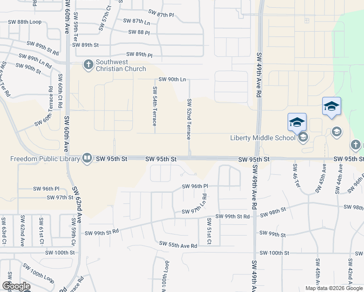 map of restaurants, bars, coffee shops, grocery stores, and more near 5340 Southwest 93rd Lane in Ocala