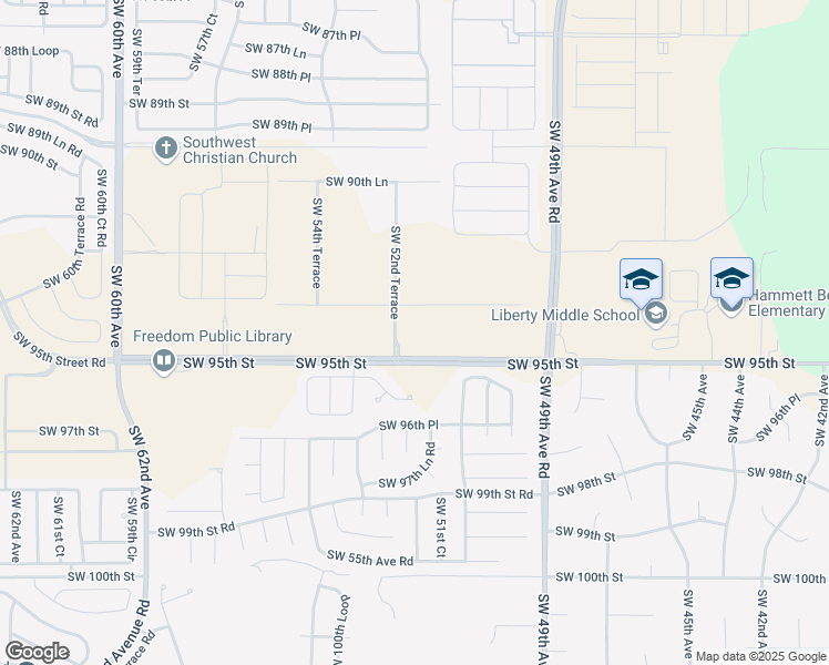 map of restaurants, bars, coffee shops, grocery stores, and more near 5230 Southwest 93rd Lane in Ocala