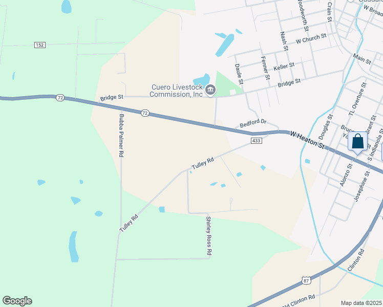 map of restaurants, bars, coffee shops, grocery stores, and more near 1251 Texas 72 in Cuero