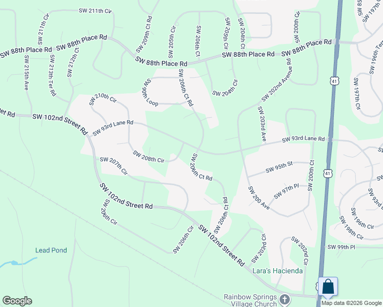 map of restaurants, bars, coffee shops, grocery stores, and more near 20710 Southwest 93rd Lane Road in Dunnellon