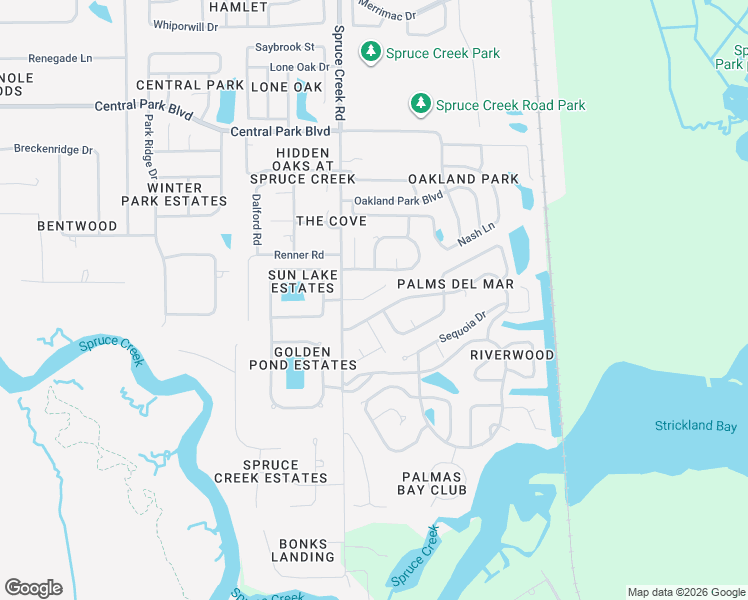 map of restaurants, bars, coffee shops, grocery stores, and more near 6086 Summerlake Drive in Port Orange