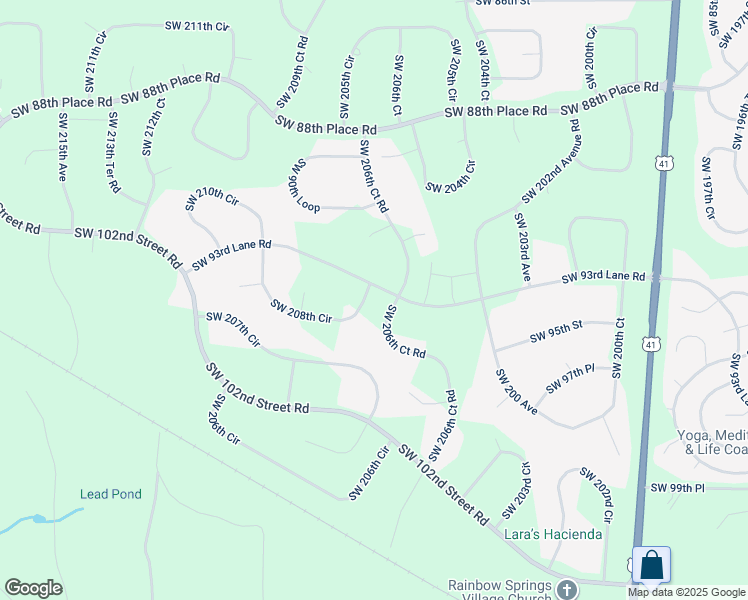 map of restaurants, bars, coffee shops, grocery stores, and more near 20710 Southwest 93rd Lane Road in Dunnellon