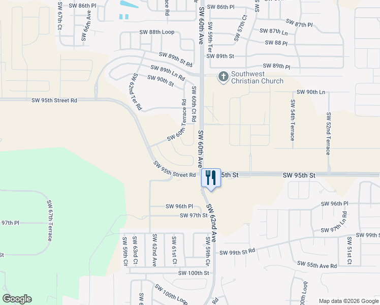 map of restaurants, bars, coffee shops, grocery stores, and more near 5997 Southwest 95th Street in Ocala