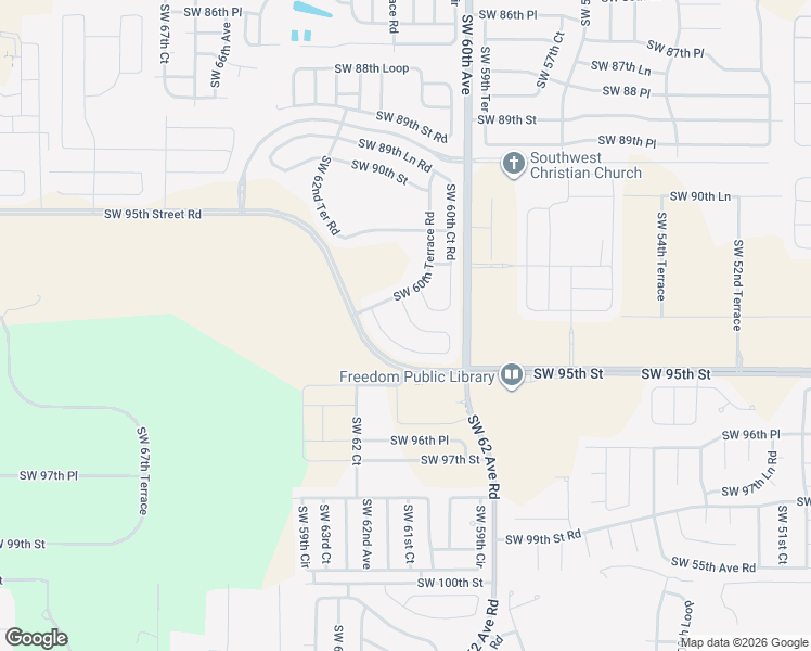 map of restaurants, bars, coffee shops, grocery stores, and more near 6255 Southwest 95th Street Road in Ocala