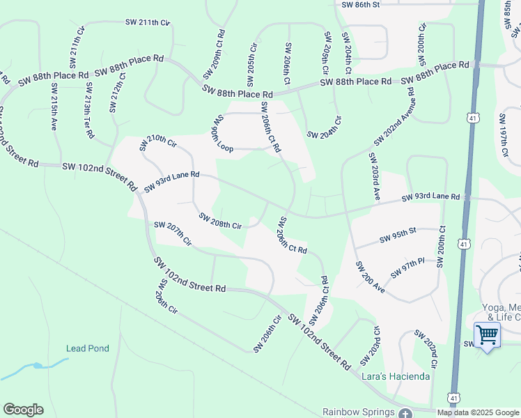 map of restaurants, bars, coffee shops, grocery stores, and more near 20710 Southwest 93rd Lane Road in Dunnellon
