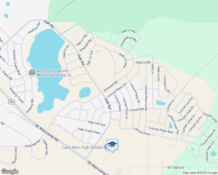 map of restaurants, bars, coffee shops, grocery stores, and more near 208 Locust Pass Circle in Ocala