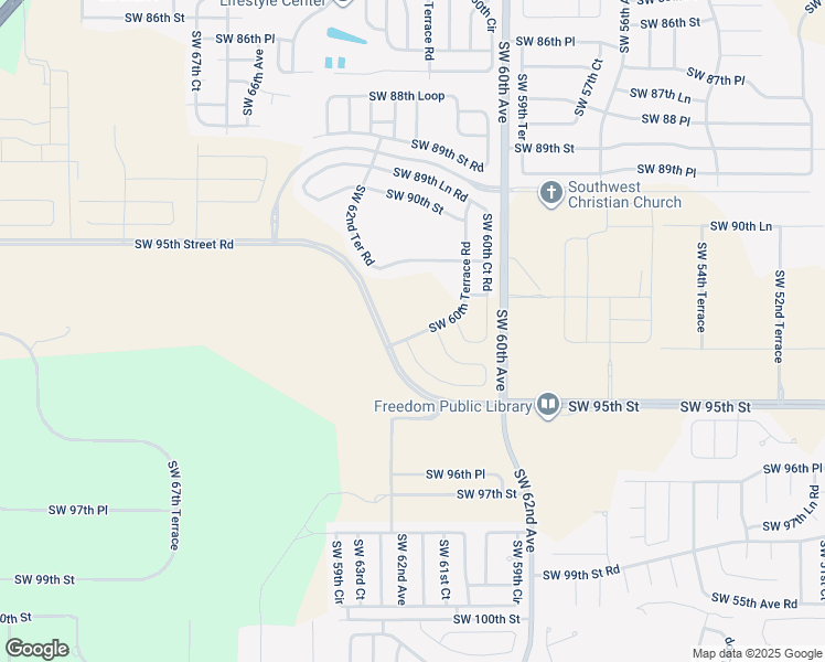 map of restaurants, bars, coffee shops, grocery stores, and more near 6255 Southwest 95th Street Road in Ocala