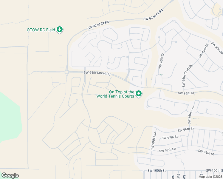map of restaurants, bars, coffee shops, grocery stores, and more near 10318 Southwest 92nd Place Road in Ocala