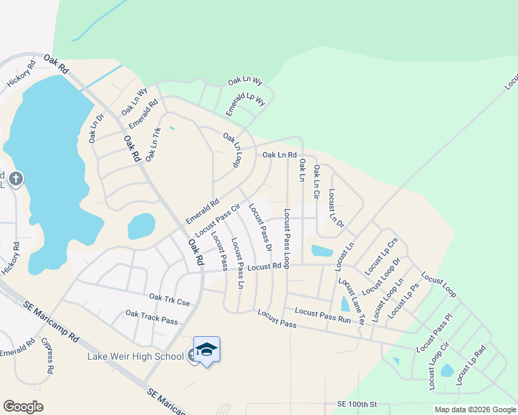 map of restaurants, bars, coffee shops, grocery stores, and more near 209 Locust Pass Drive in Ocala