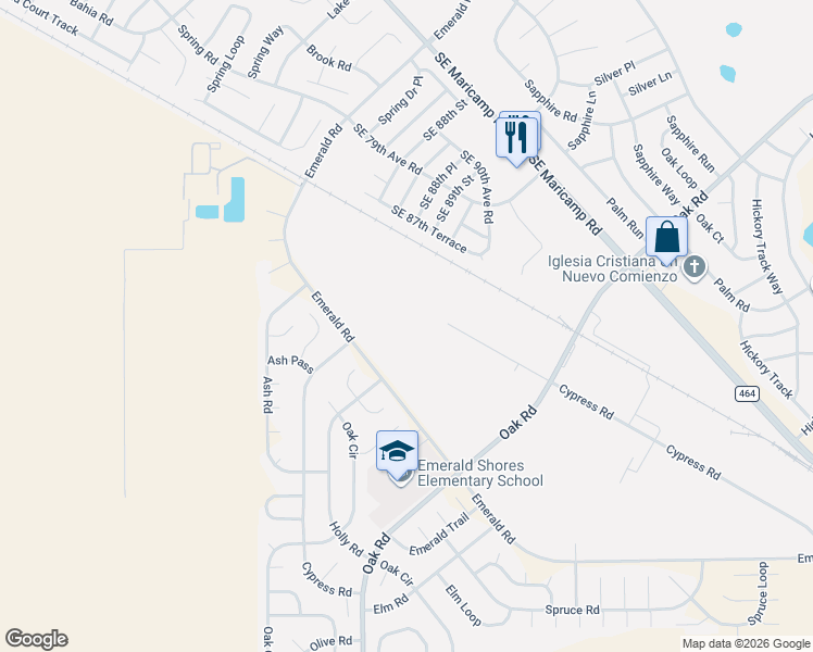 map of restaurants, bars, coffee shops, grocery stores, and more near 2 Holly Road in Ocala