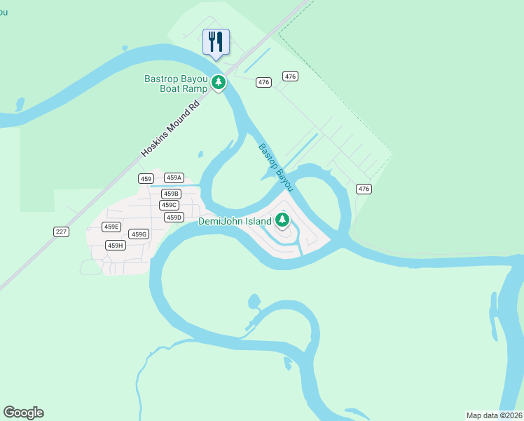 map of restaurants, bars, coffee shops, grocery stores, and more near 203 Redfish Drive in Freeport