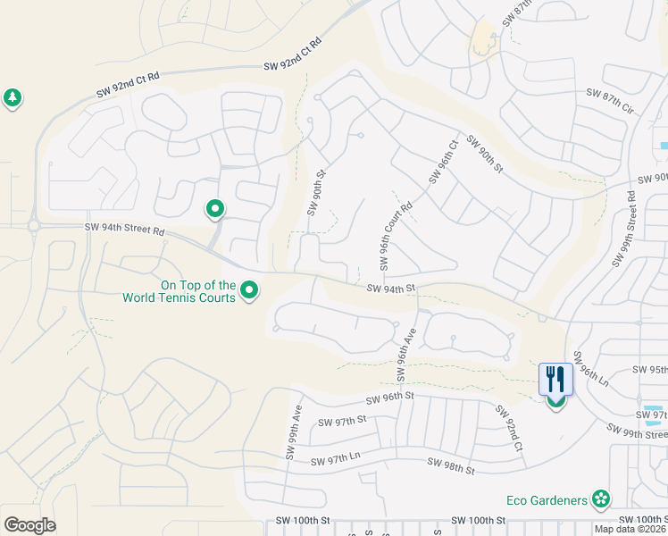 map of restaurants, bars, coffee shops, grocery stores, and more near 9219 Southwest 97th Circle in Ocala
