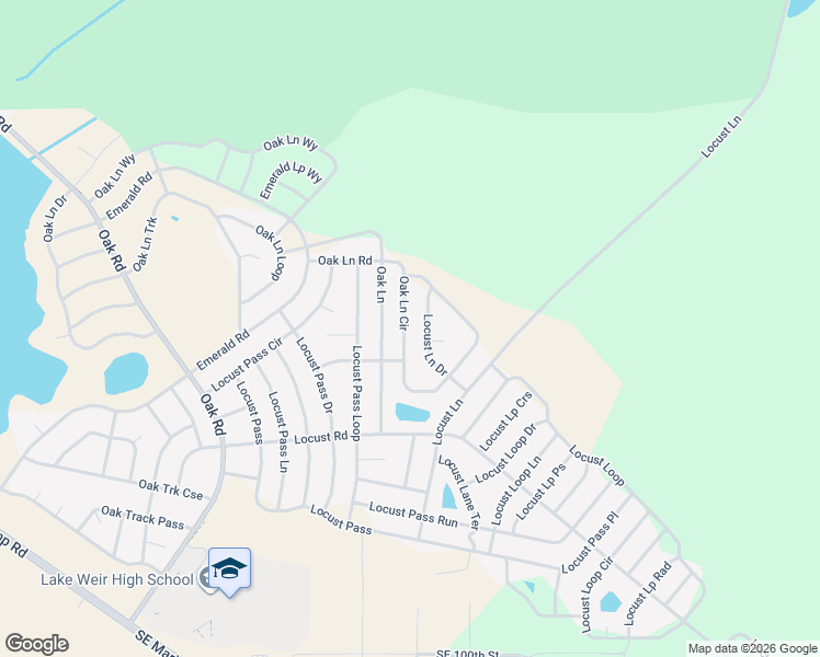 map of restaurants, bars, coffee shops, grocery stores, and more near 218 Locust Lane Drive in Ocala