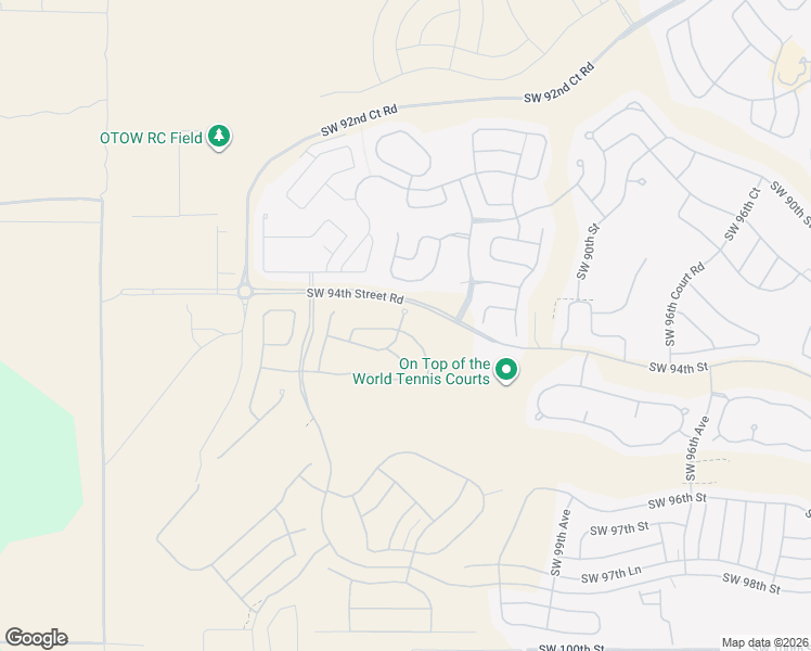 map of restaurants, bars, coffee shops, grocery stores, and more near 10318 Southwest 92nd Place Road in Ocala
