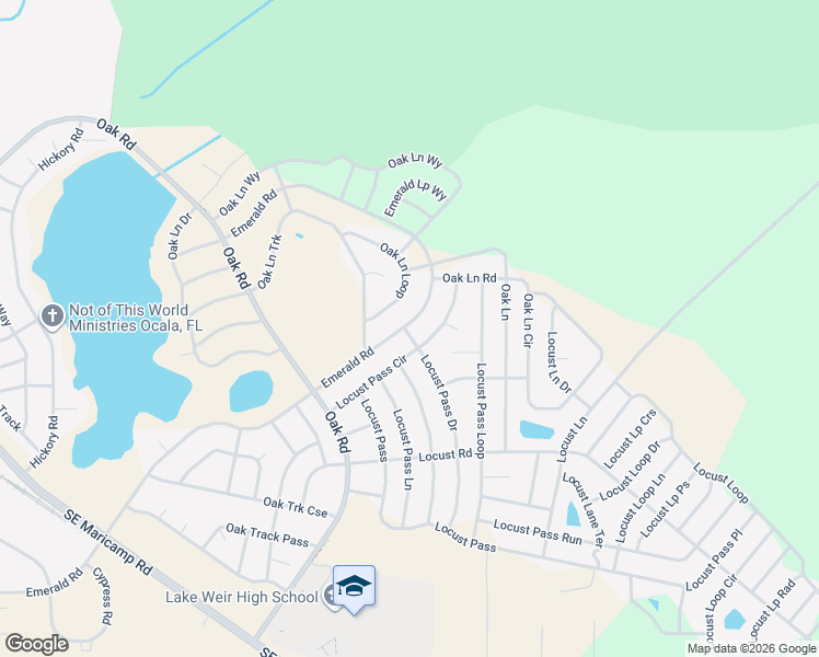 map of restaurants, bars, coffee shops, grocery stores, and more near 201 Locust Pass Drive in Ocala