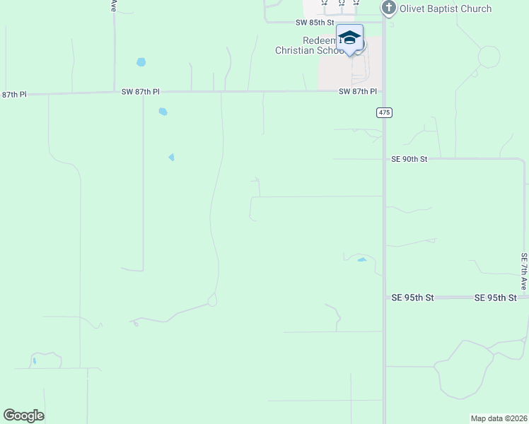 map of restaurants, bars, coffee shops, grocery stores, and more near 750 Southwest 91st Place in Ocala