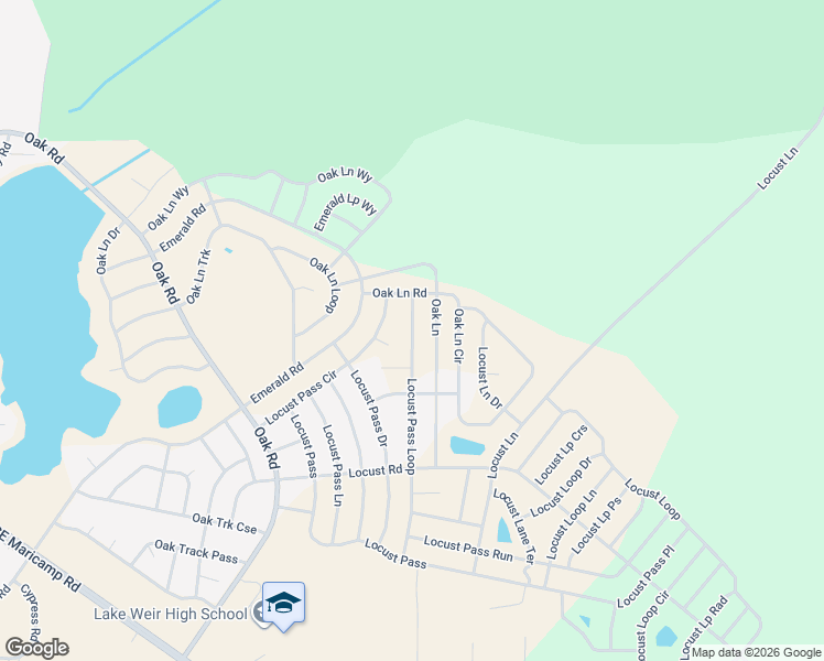map of restaurants, bars, coffee shops, grocery stores, and more near 214 Locust Pass Loop in Ocala