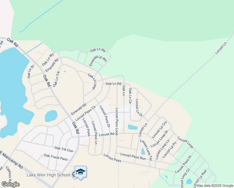 map of restaurants, bars, coffee shops, grocery stores, and more near 214 Locust Pass Loop in Ocala