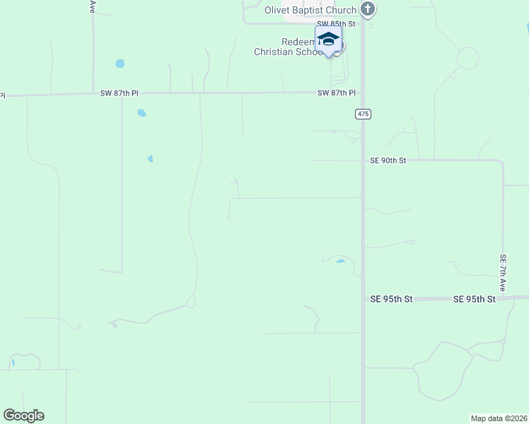 map of restaurants, bars, coffee shops, grocery stores, and more near 500 Southwest 91st Place in Ocala