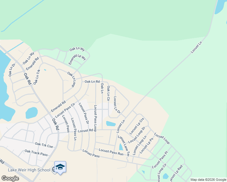 map of restaurants, bars, coffee shops, grocery stores, and more near 202 Locust Lane Drive in Ocala