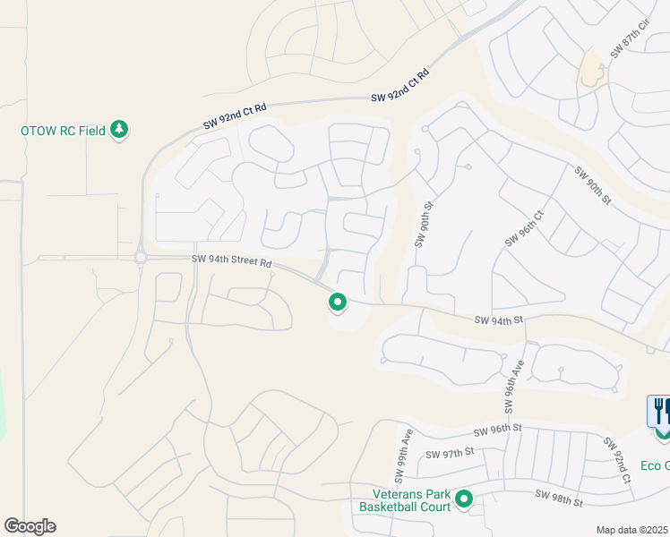 map of restaurants, bars, coffee shops, grocery stores, and more near 10073 Southwest 92nd Street Road in Ocala