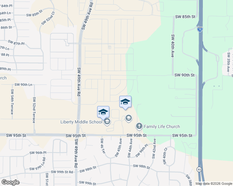 map of restaurants, bars, coffee shops, grocery stores, and more near Unnamed Road in Ocala
