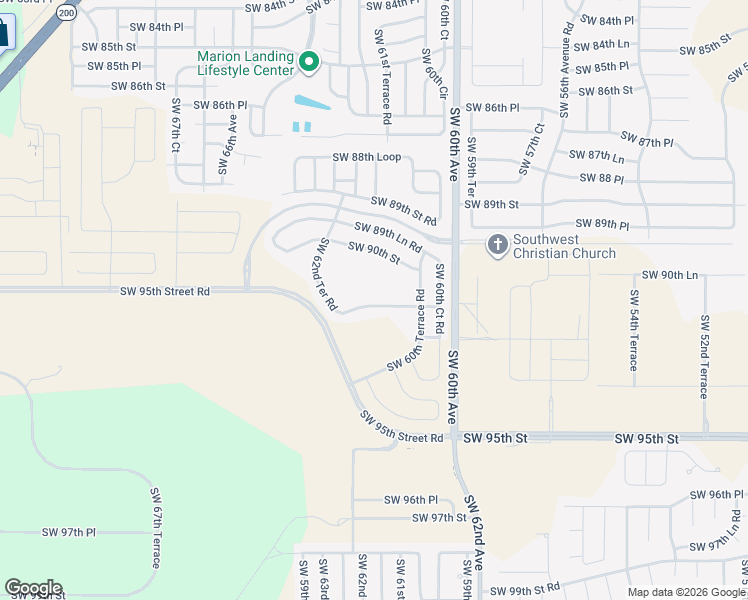 map of restaurants, bars, coffee shops, grocery stores, and more near 9174 Southwest 62nd Terrace Road in Ocala