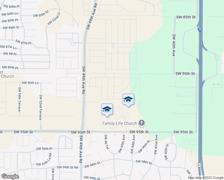 map of restaurants, bars, coffee shops, grocery stores, and more near Unnamed Road in Ocala