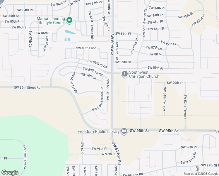 map of restaurants, bars, coffee shops, grocery stores, and more near 9194 Southwest 60th Court Road in Ocala
