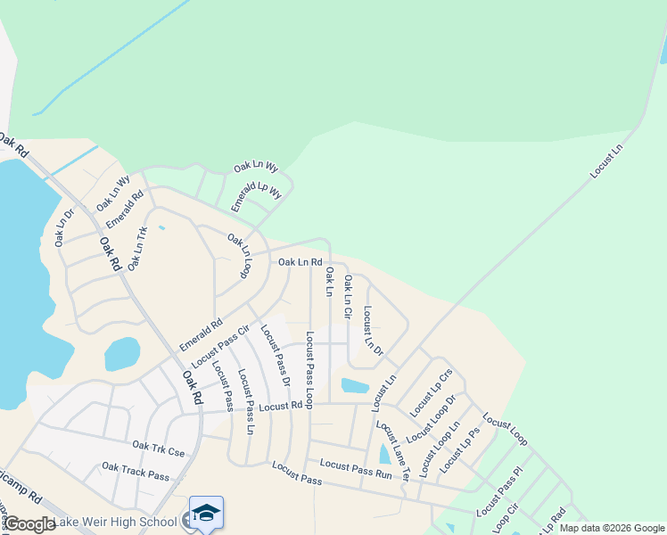 map of restaurants, bars, coffee shops, grocery stores, and more near 214 Locust Pass Loop in Ocala