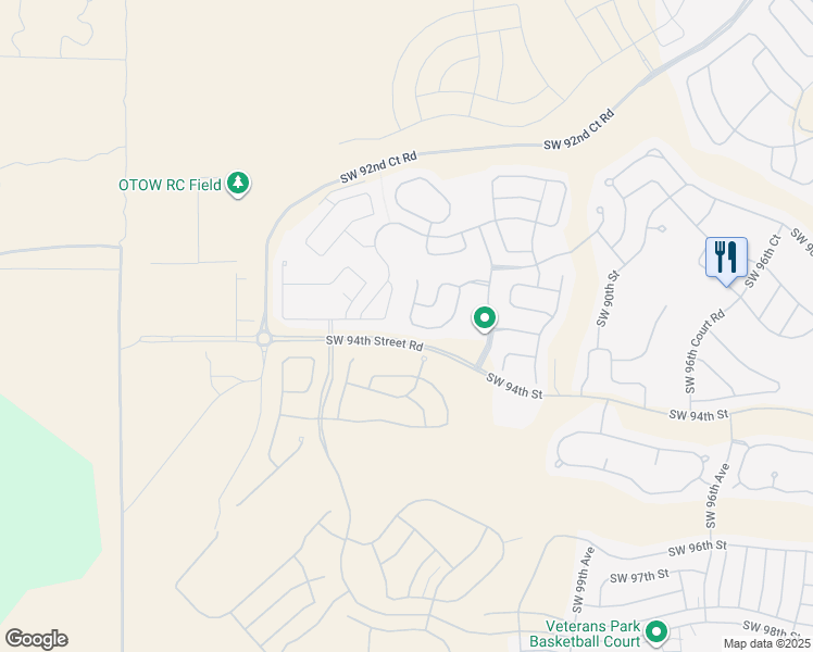 map of restaurants, bars, coffee shops, grocery stores, and more near 9102 Southwest 102nd Circle in Ocala
