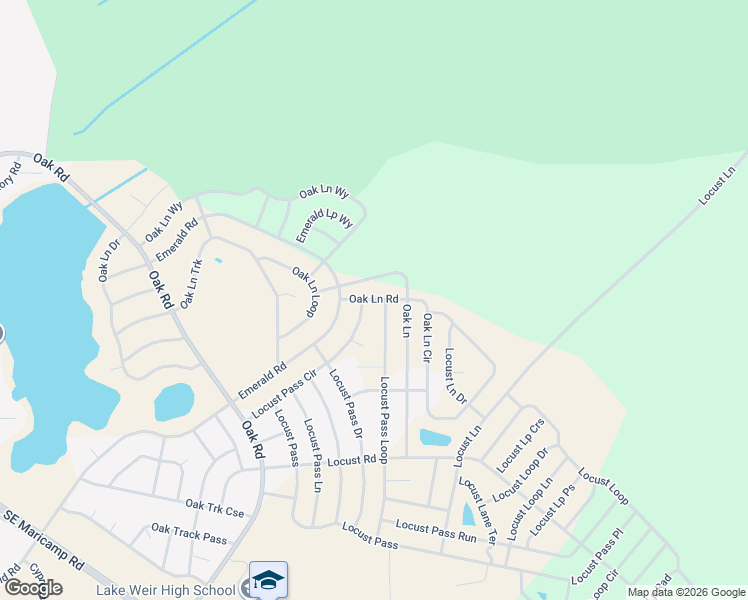 map of restaurants, bars, coffee shops, grocery stores, and more near 213 Locust Lane Place in Ocala