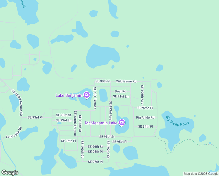 map of restaurants, bars, coffee shops, grocery stores, and more near 19352 Southeast 90th Place in Ocklawaha