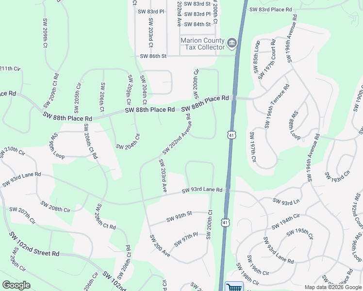 map of restaurants, bars, coffee shops, grocery stores, and more near 9080 Southwest 202nd Avenue Road in Dunnellon