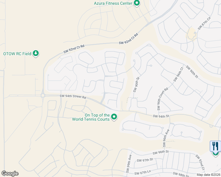 map of restaurants, bars, coffee shops, grocery stores, and more near 10043 Southwest 90th Loop in Ocala