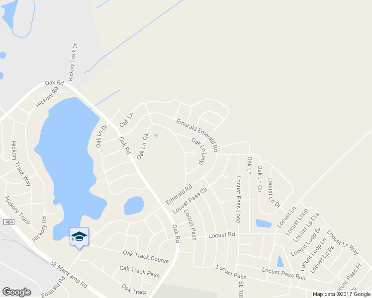 map of restaurants, bars, coffee shops, grocery stores, and more near 245 Oak Lane Trak in Ocala