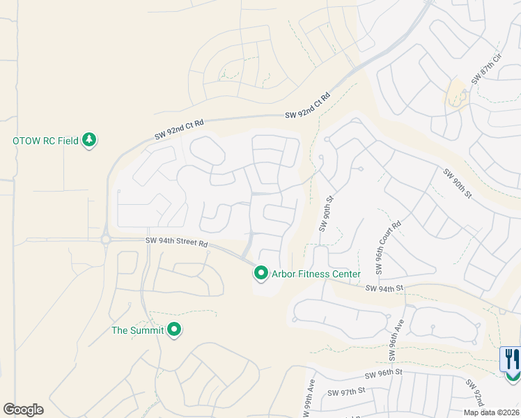 map of restaurants, bars, coffee shops, grocery stores, and more near 10043 Southwest 90th Loop in Ocala