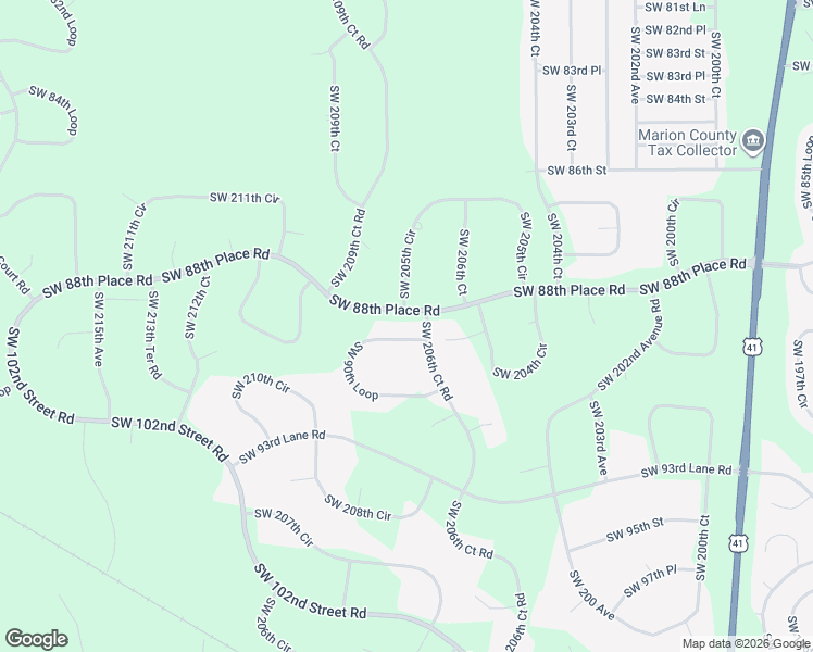 map of restaurants, bars, coffee shops, grocery stores, and more near 20790 Southwest 88th Place Road in Dunnellon