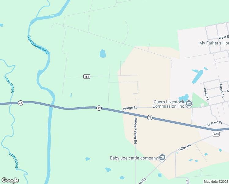 map of restaurants, bars, coffee shops, grocery stores, and more near 193 Cottonwood Lane in Cuero