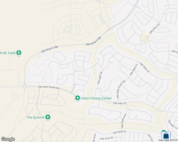 map of restaurants, bars, coffee shops, grocery stores, and more near 8953 Southwest 100th Avenue in Ocala